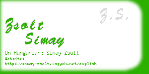 zsolt simay business card